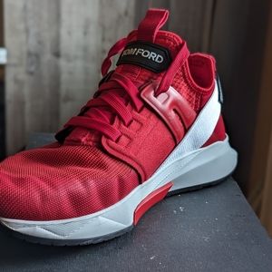 Tom Ford Men's Jago Mesh Leather Heel-Strap Trainer Sneakers